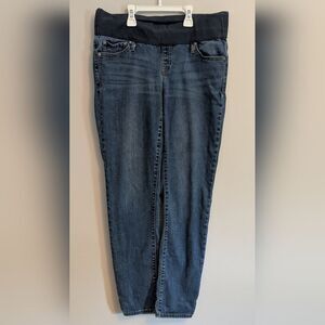 GAP Best Girlfriend Under Belly Maternity Blue Jeans Denim - Size 28 Long (28L)